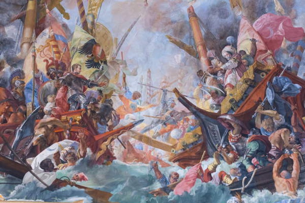 Detail of Battle of Lepanto by G. & Gherardi F. Coli