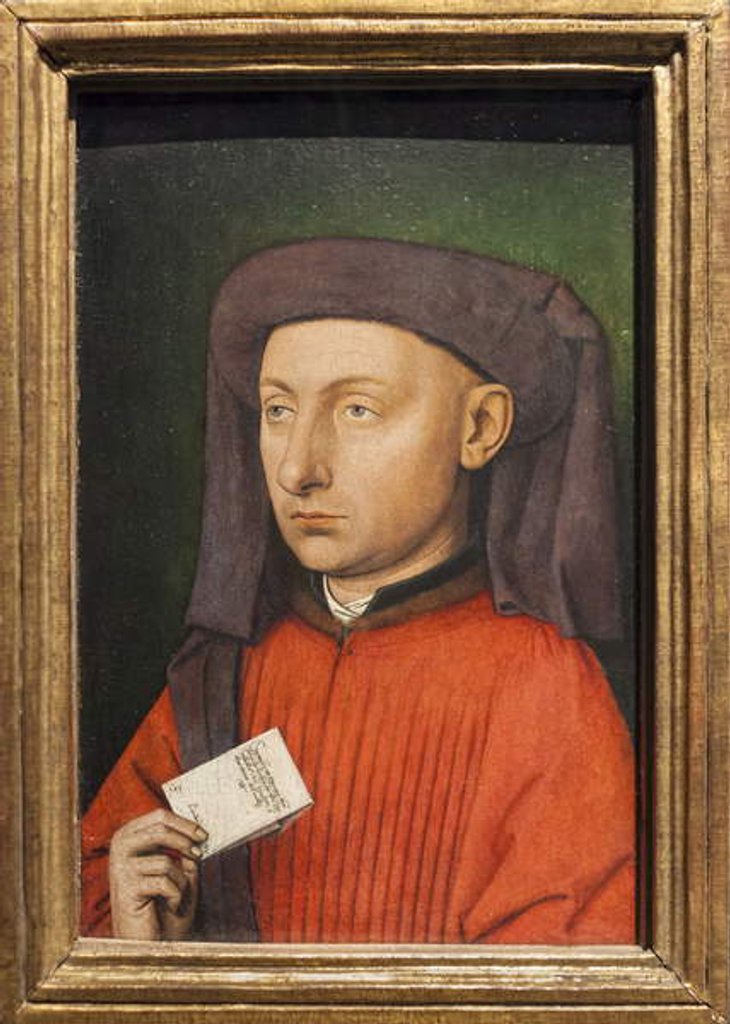Detail of Portrait of Marco Barbarigo, c.1449-50 by Jan van Eyck