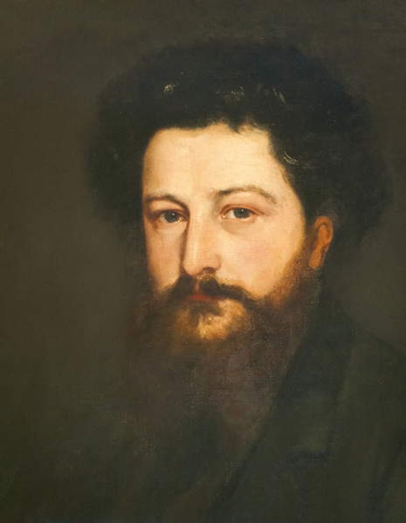 Detail of Portrait of William Morris in his thirties, c.1870 by Charles Fairfax Murray