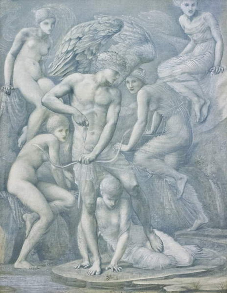 Detail of Cupid's hunting fields, 1880 by Edward Coley Burne-Jones