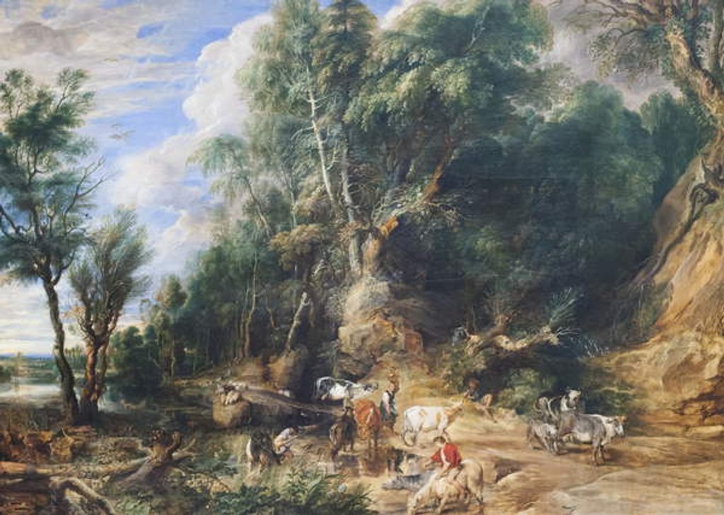 Detail of The Watering Place, c.1615-22 by Peter Paul Rubens