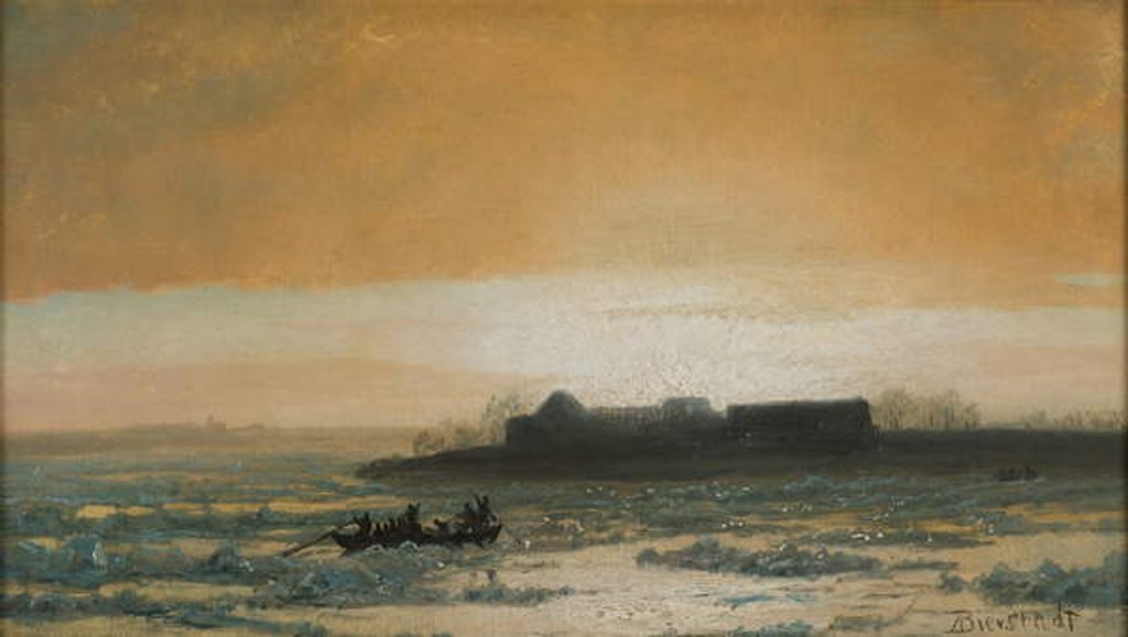 Detail of Ice Breaking Up, 1889 by Albert Bierstadt