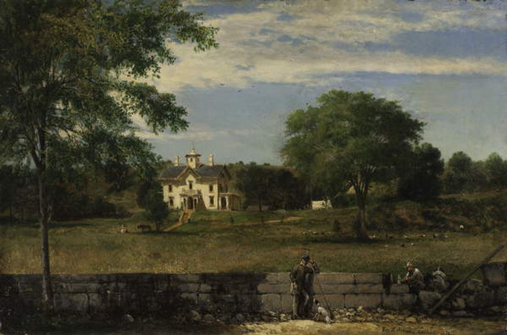 Detail of Morning Effect, Medford, Massachusetts, 1861 by George Loring Brown
