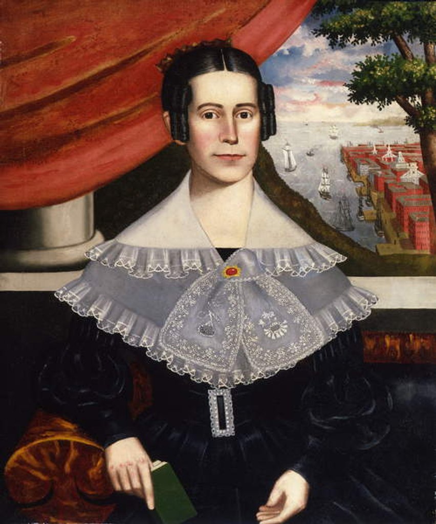 Detail of Louisa Galland Cook Moore, 1838 by Erastus Salisbury Field