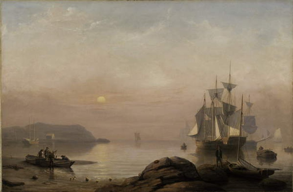 Detail of Sunrise Through Mist, 1852 by Fitz Henry Lane