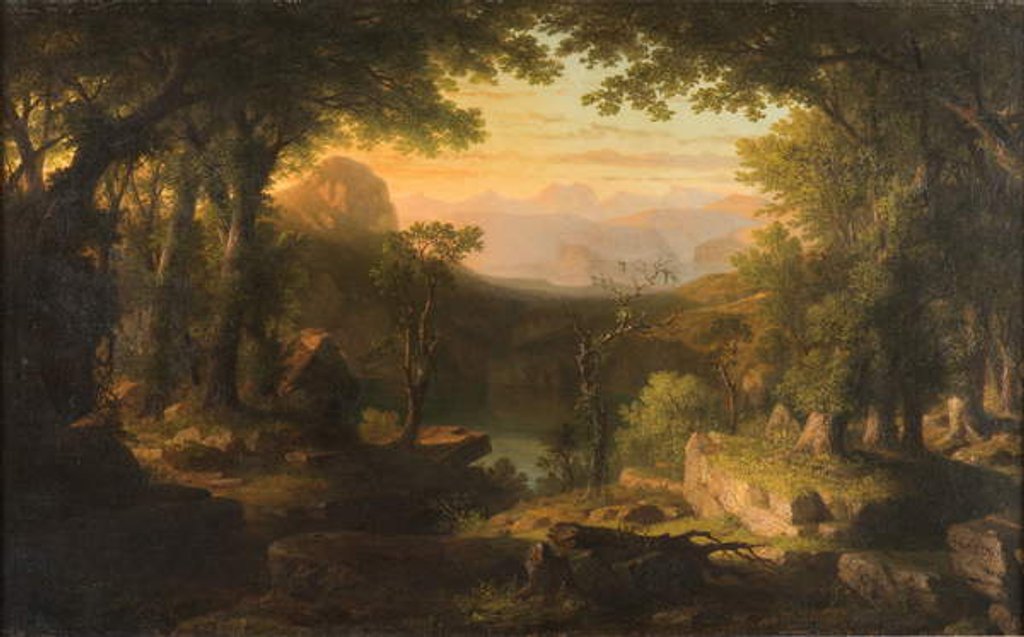 Detail of Twilight in the Wilderness, 1840-70 by Thomas Pritchard Rossiter
