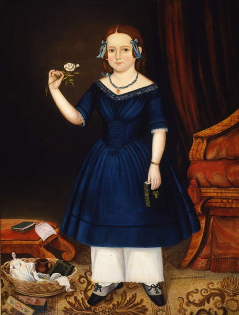 Detail of Jane Henrietta Russell, 1844 by Joseph Whiting Stock