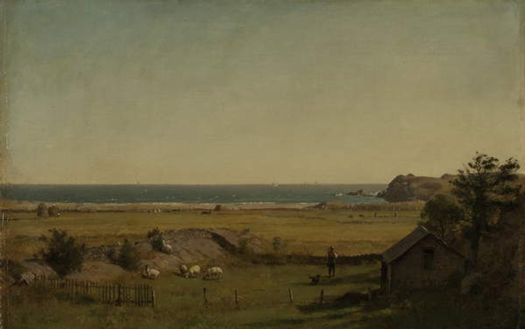 Detail of View Near Newport, Rhode Island, 1840-70 by Thomas Worthington Whittredge