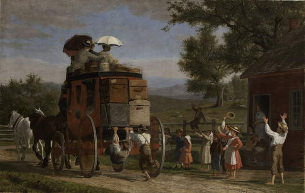 Detail of The Pemigewasset Coach, 1899 by Enoch Wood Perry