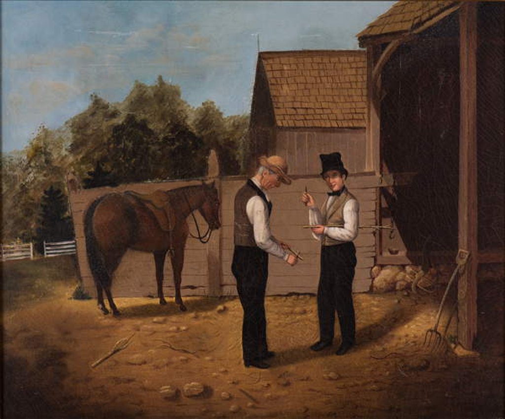 Detail of Bargaining for a Horse, 1850-1855 by Horace Bundy
