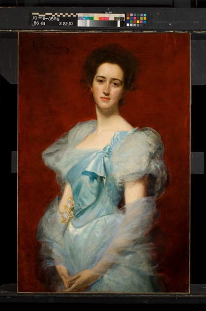 Detail of Emily Vanderbilt Sloane Hammond, 1894 by Charles Emile Auguste Carolus-Duran