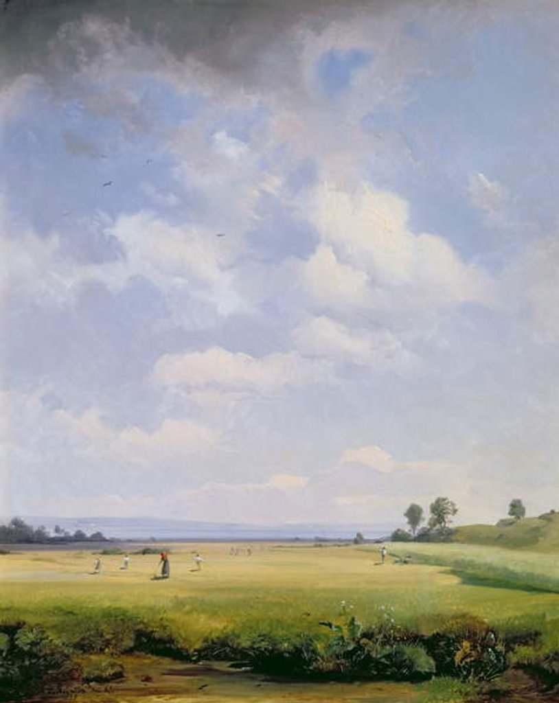 Detail of Haymaking, 1838 by August Albert Zimmermann