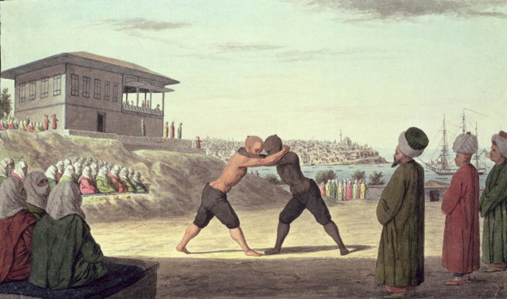 Detail of Wrestling Match, Constantinople by Anonymous