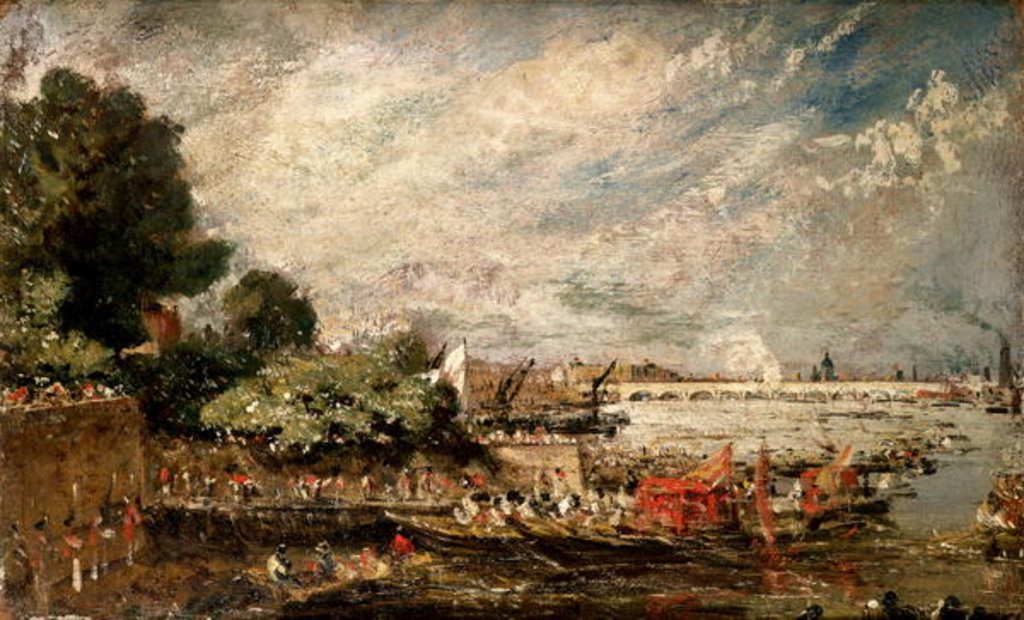 Detail of Waterloo Bridge from above Whitehall Stairs, c.1819 by John Constable