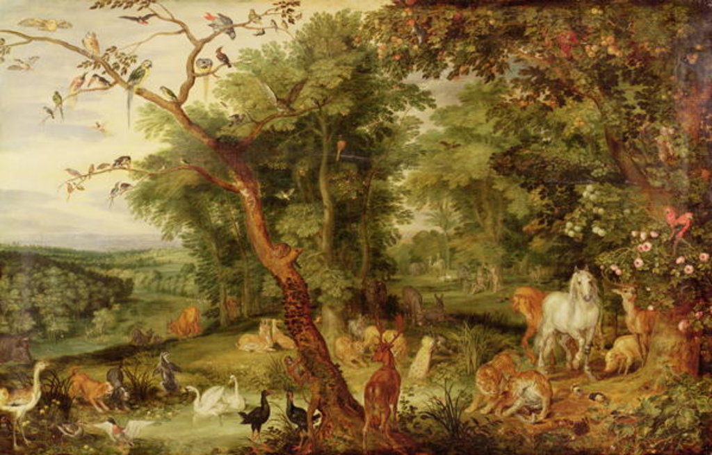 Detail of The Garden of Eden, c.1595 by Jan the Elder Brueghel