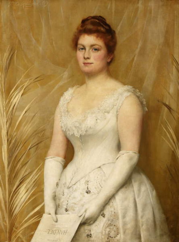 Detail of Marian Mckenzie, c.1890 by Thomas Benjamin Kennington