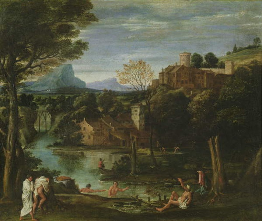 Detail of Landscape, c.1602 by Annibale Carracci