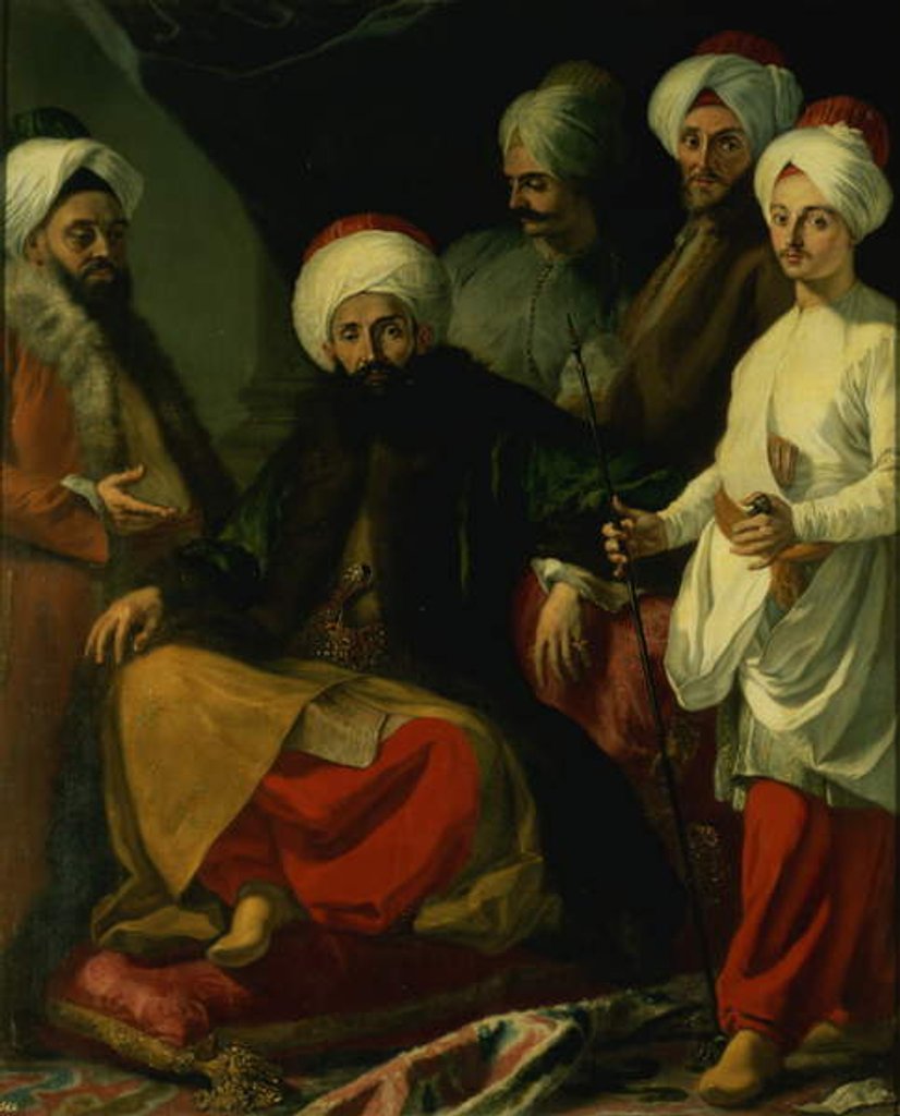 Detail of The Turkish Ambassador and his Entourage at the Court of Naples, 1741 by Giuseppe Bonito