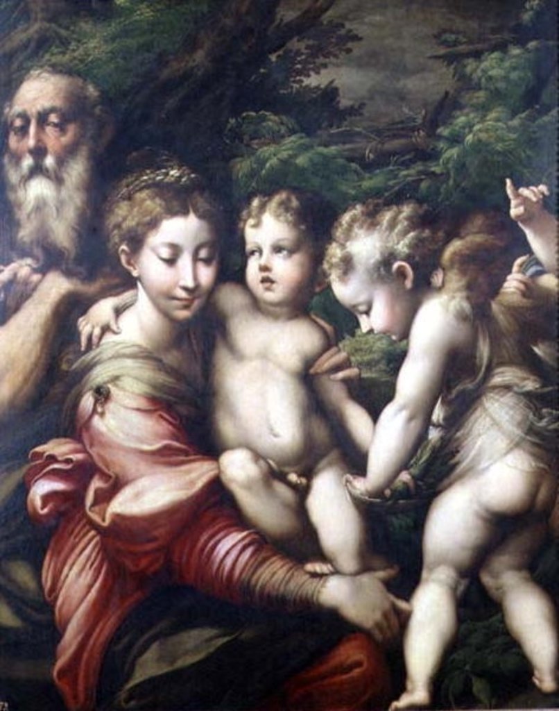 Detail of The Holy Family 1524 by Parmigianino
