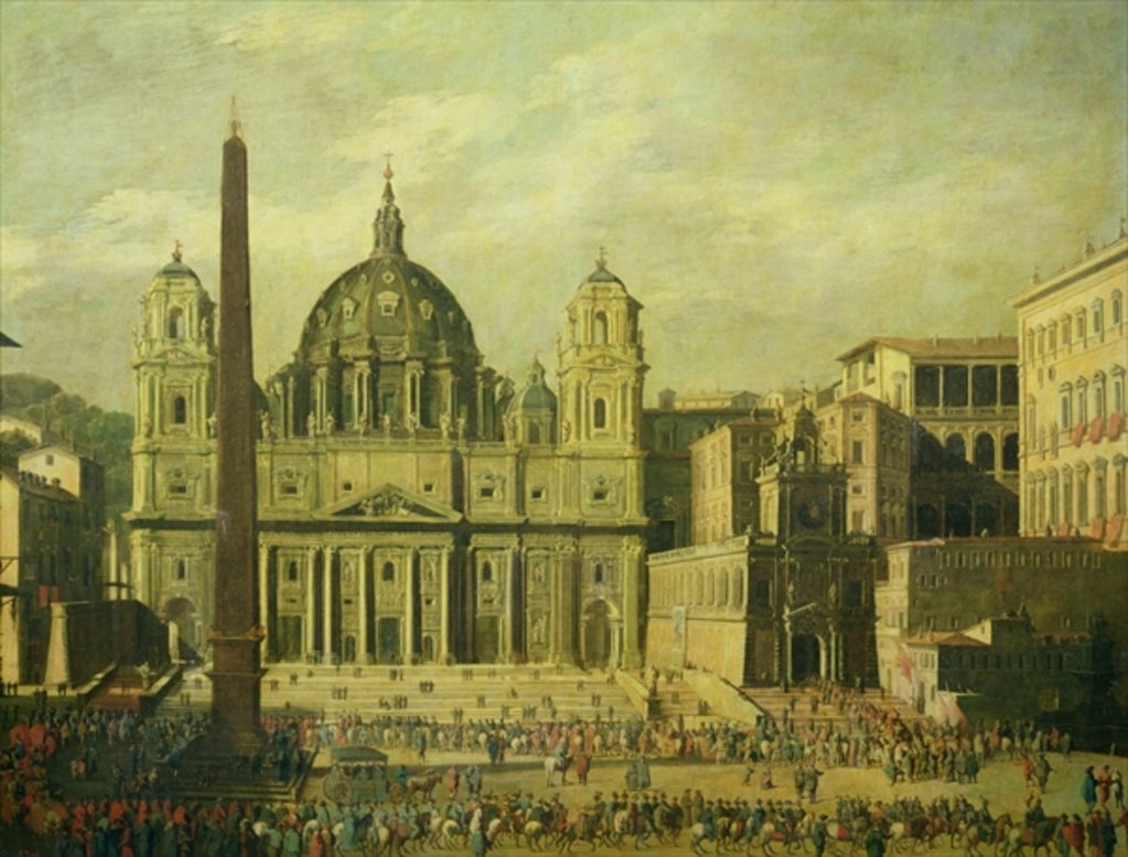 Detail of St. Peter's, Rome, 1630 by Viviano Codazzi