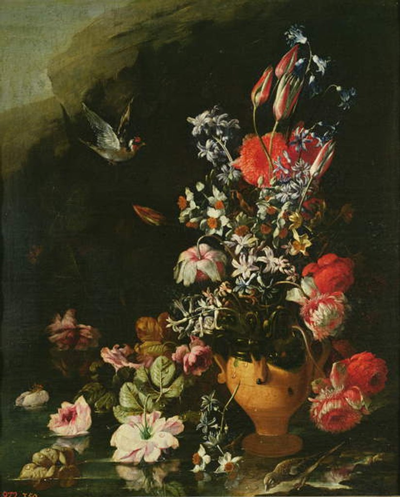 Detail of Still Life of Flowers by Paolo Porpora