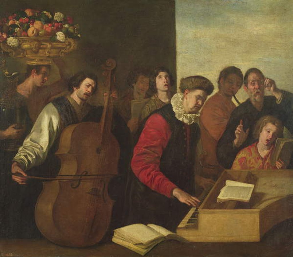 Detail of The Concert by Aniello Falcone