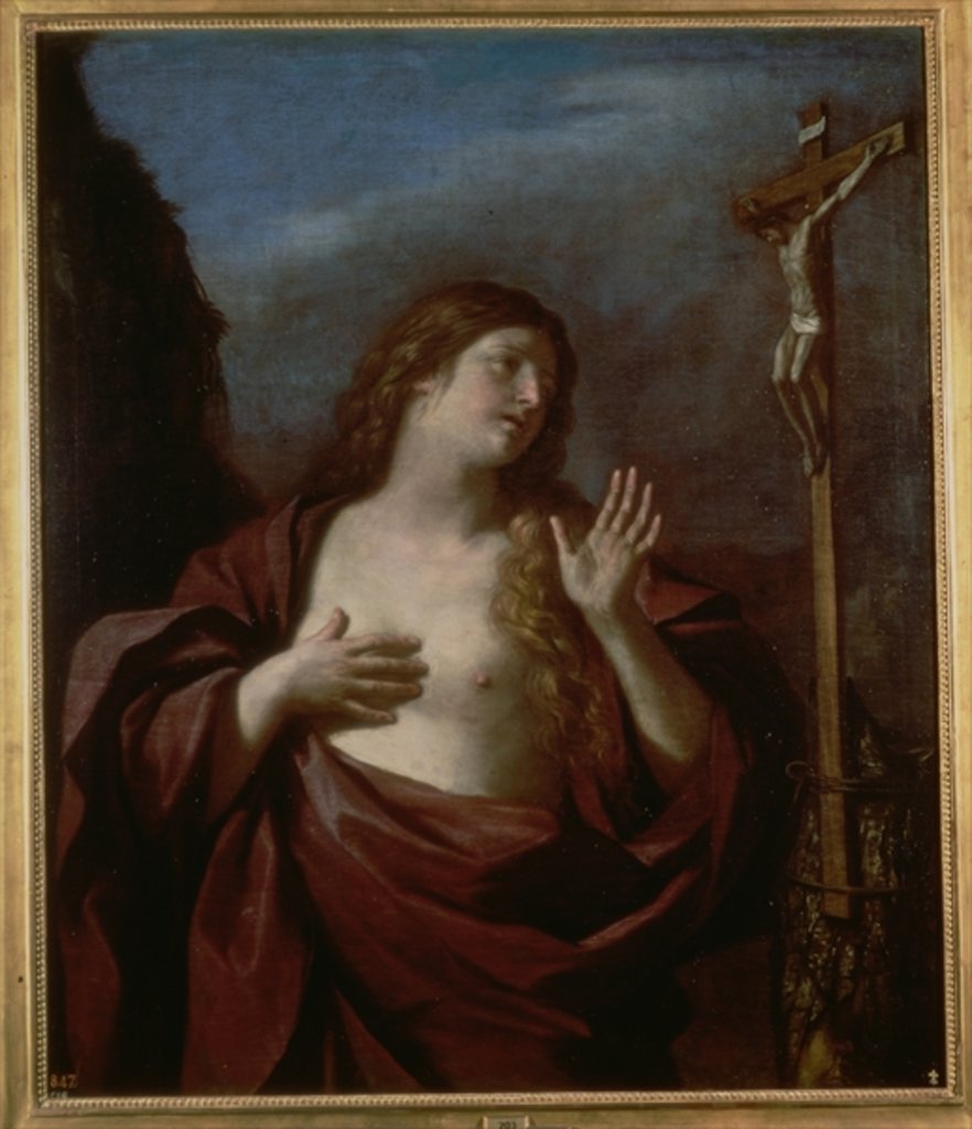 Detail of Mary Magdalene in Penitence by Guercino