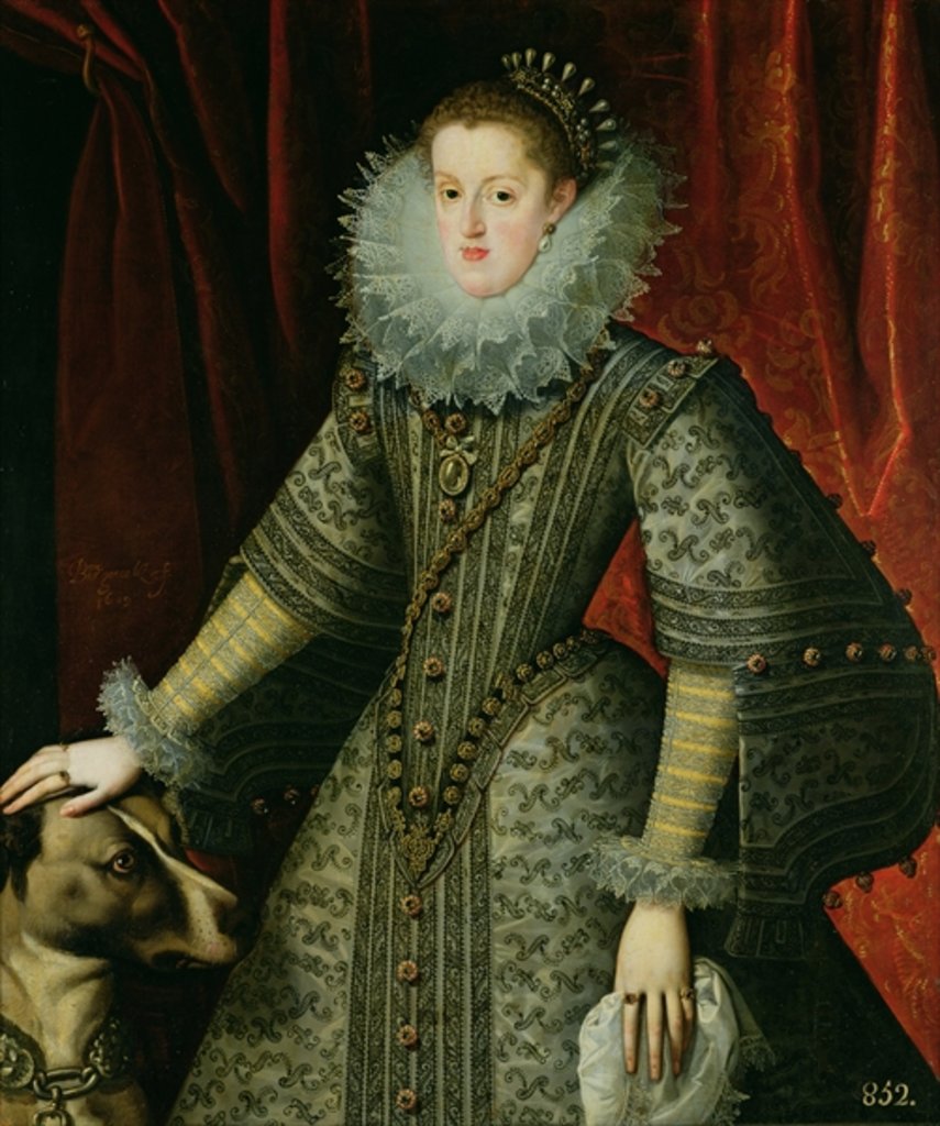 Detail of Queen Margarita of Austria, 1609 by Bartolome Gonzalez