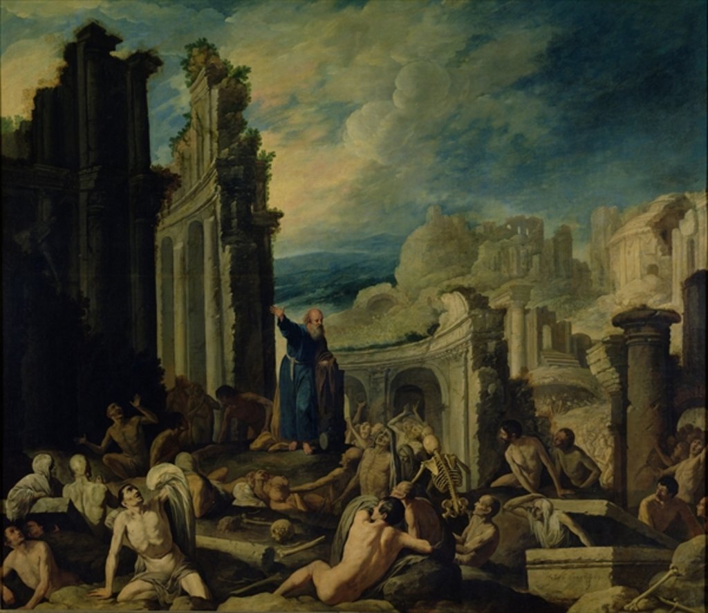 Detail of The Vision of Ezekiel, 1630 by Francisco Collantes