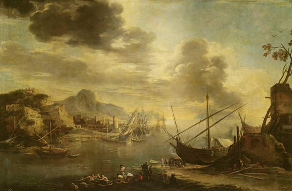 Detail of The Gulf of Salerno, c.1640-45 by Salvator Rosa