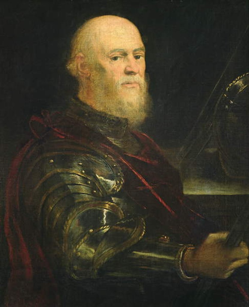 Detail of Venetian General, 1570-75 by Jacopo Robusti Tintoretto