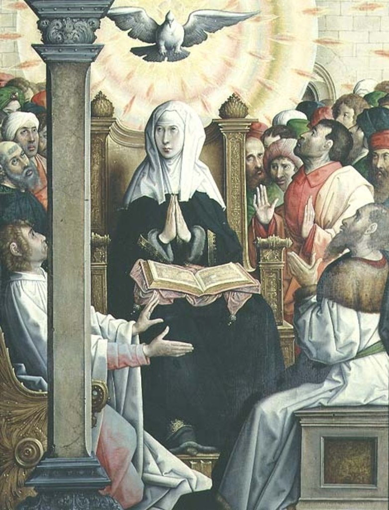 Detail of Pentecost by Juan de Flandes