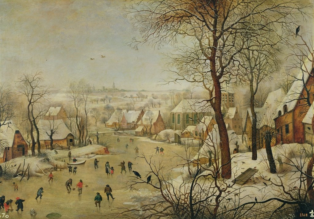 Detail of Winter Landscape with Bird Trap by P. the Younger Brueghel