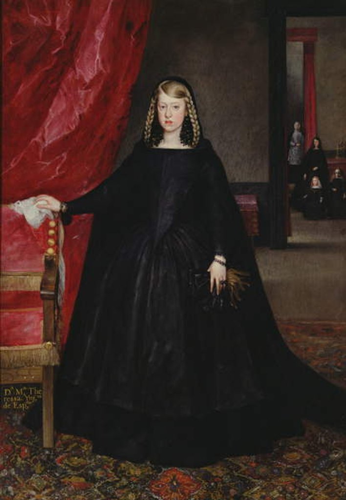 Detail of The Empress Dona Margarita of Austria in mourning dress 1666 by Juan Bautista Martinez del Mazo