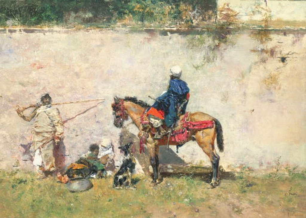 Detail of Moroccans by Mariano José María Bernardo Fortuny y Carbó