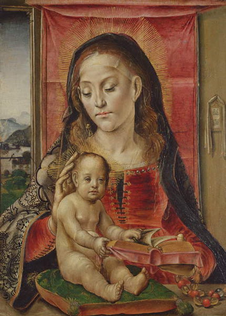 Detail of The Virgin and Child by Pedro Berruguete