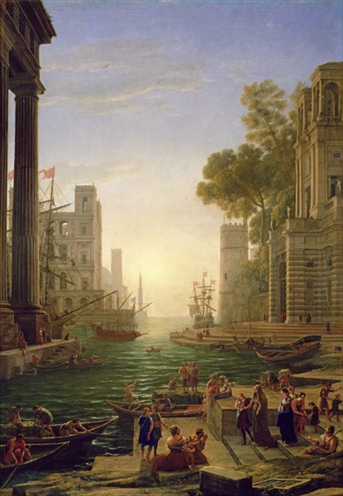 Detail of Embarkation of St. Paula Romana at Ostia, 1637-39 by Claude Lorrain