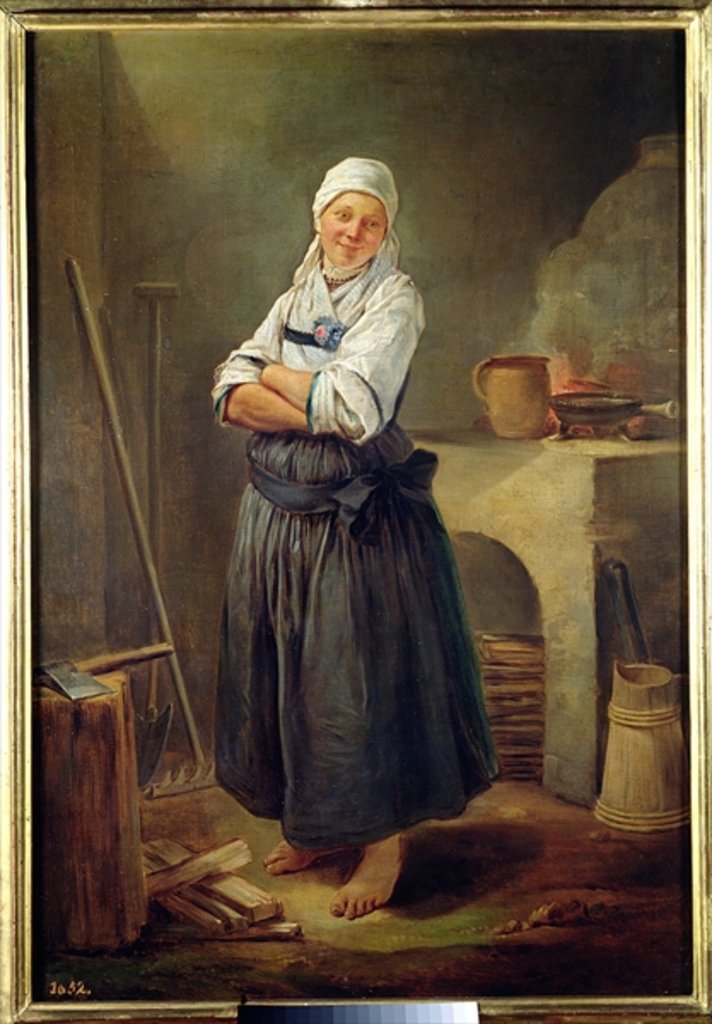Detail of A Saxon Villager in her Kitchen by Charles-Francois Hutin