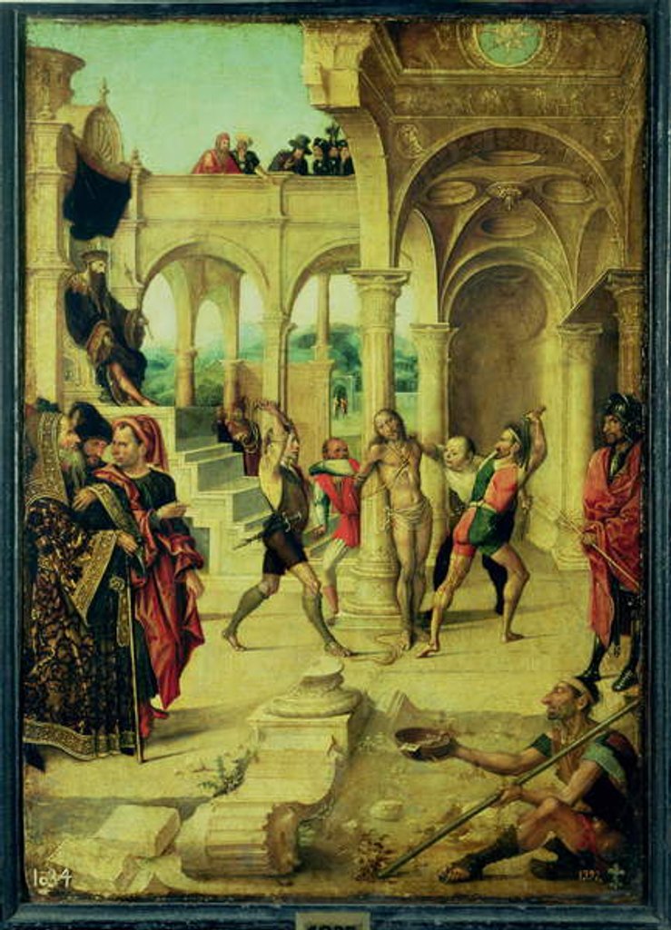 Detail of The Flagellation of Christ by Alejo Fernandez