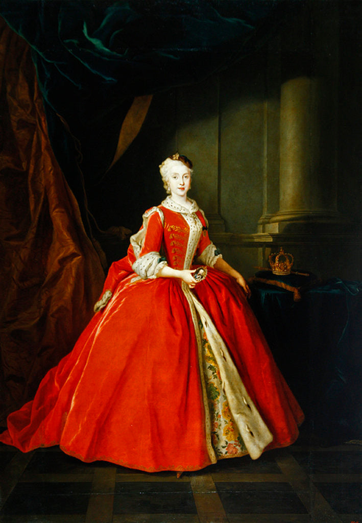 Detail of Maria Amalia of Saxony Queen of Spain by Louis de Silvestre