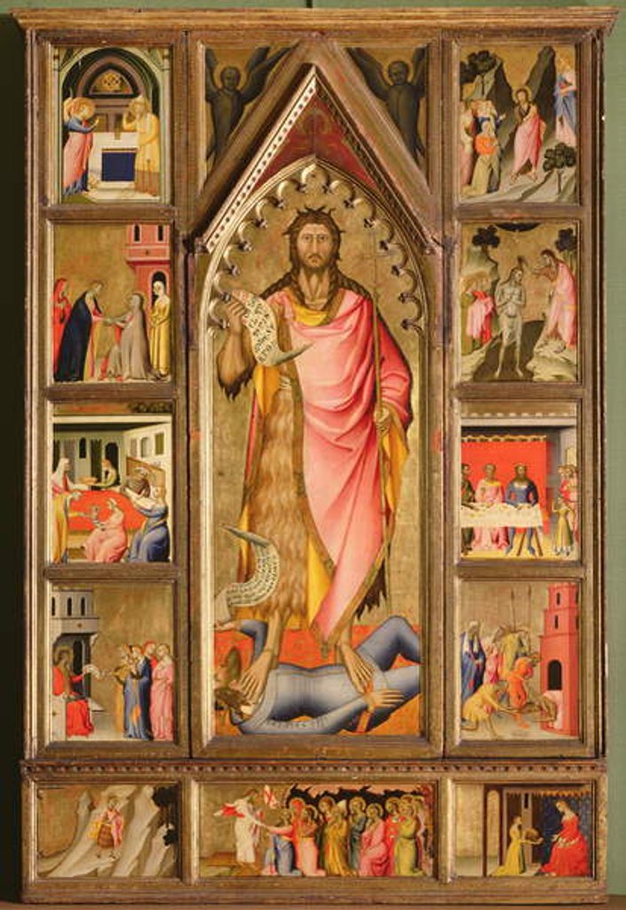 Detail of St. John the Baptist and scenes from his life by Giovanni di Niccolo del Biondo
