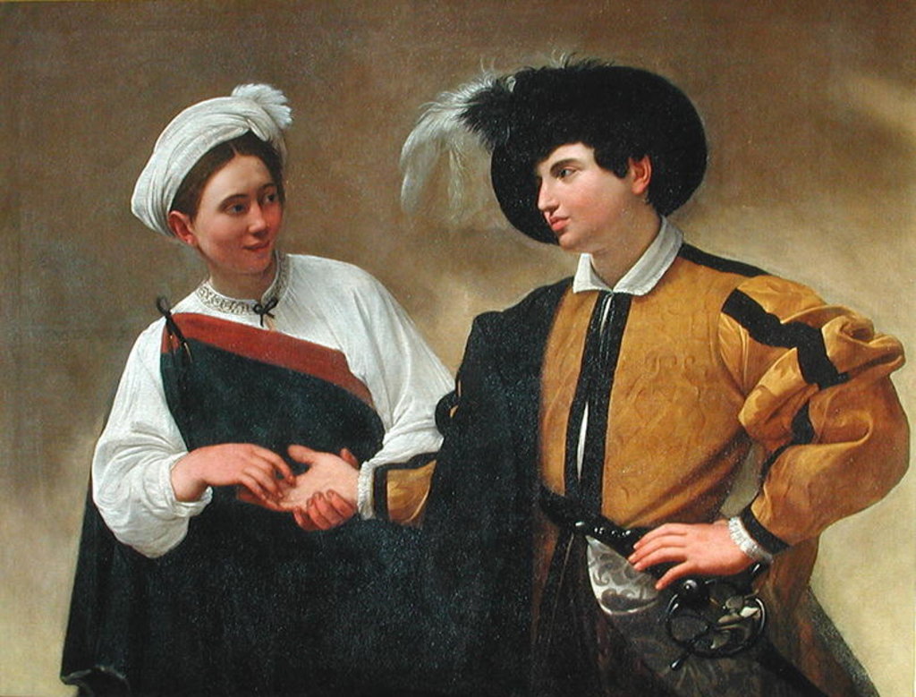 Detail of The Fortune Teller, c.1594 by Michelangelo Caravaggio