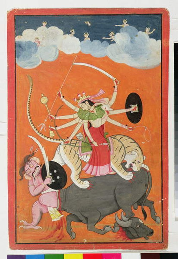 Detail of Mahishasuramardini by Indian School