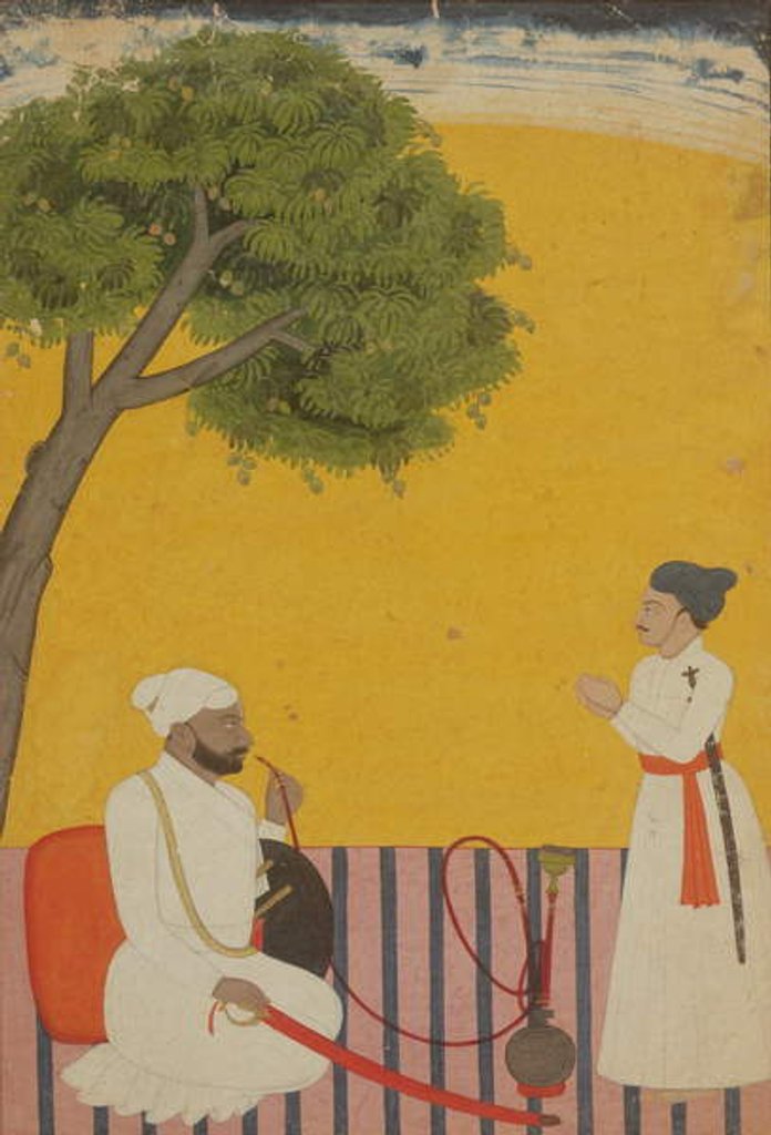 Detail of Portrait of a Prince, Jammu, Kashmir, 1760 by School Pahari