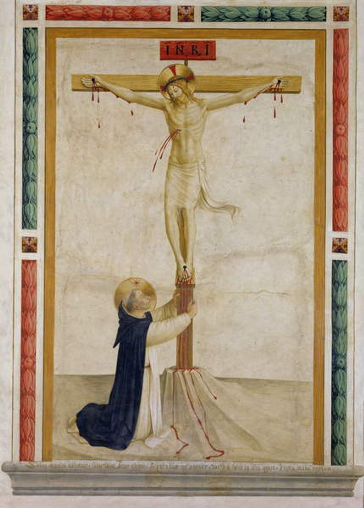 Detail of Crucifixion with St. Dominic by Fra (c.1387-1455) Angelico