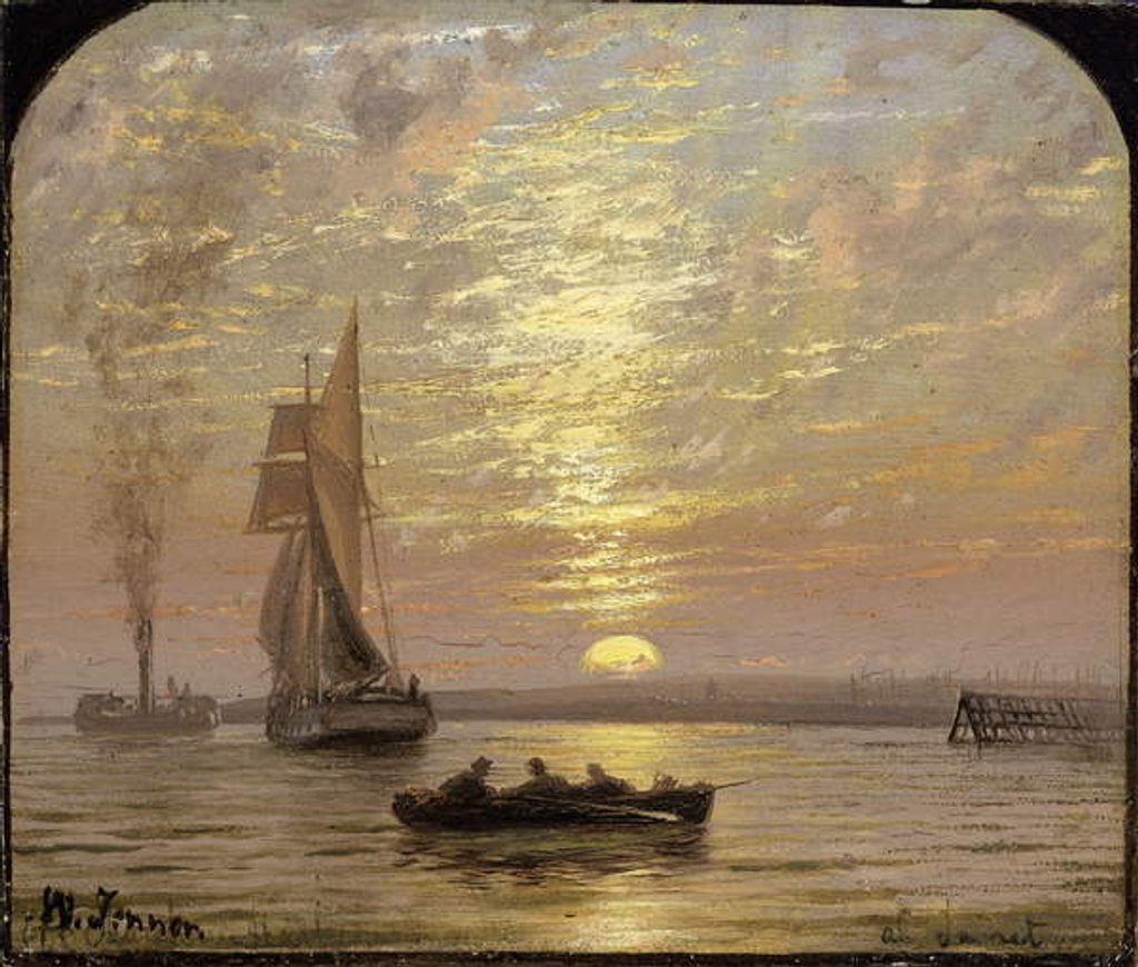 Detail of At Sunset, c.1875 by Isaac Walter Jenner