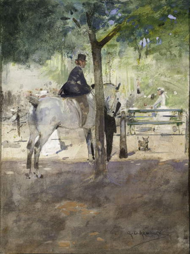 Detail of In the Row, c.1890 by George Denholm Armour