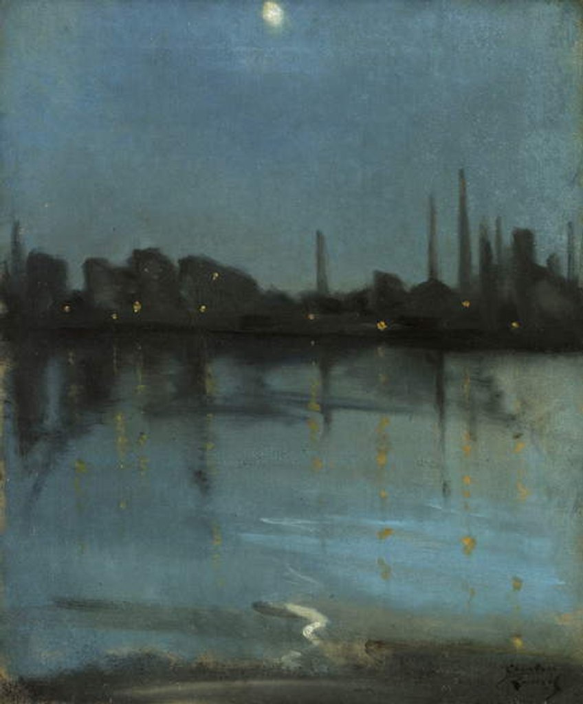 Detail of Battersea and the Thames from Chelsea, c.1890 by Theodore Roussel