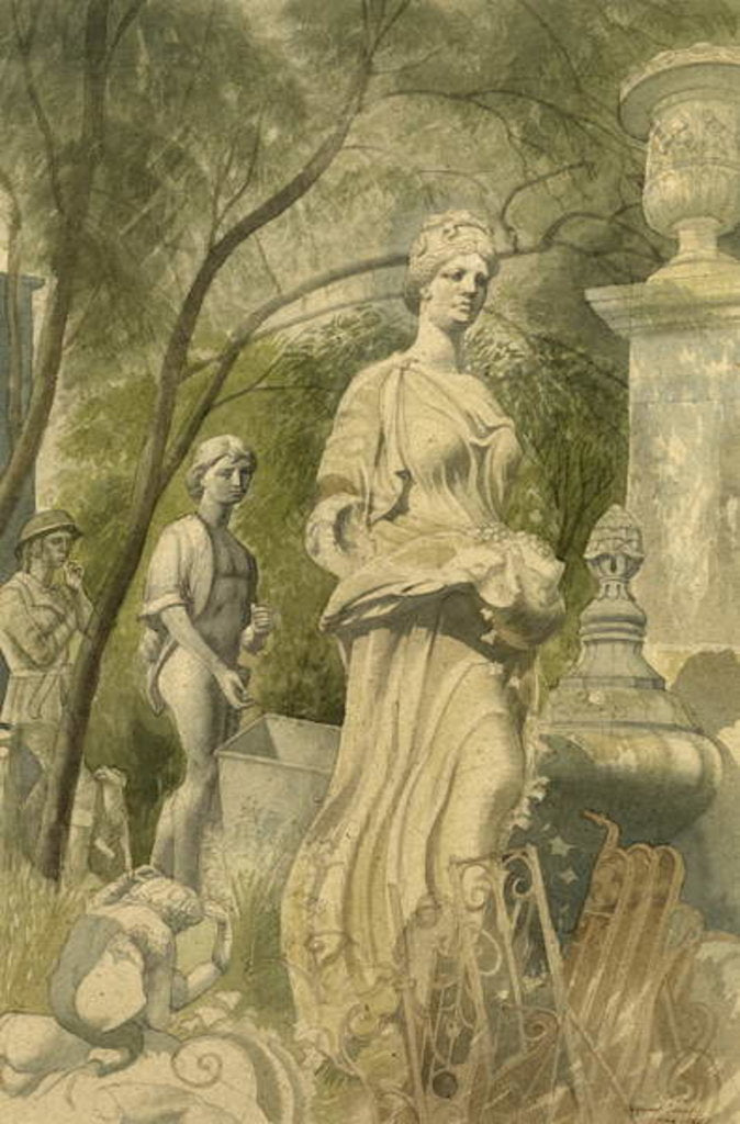 Detail of Garden Statues, 1955 by Osmund Caine