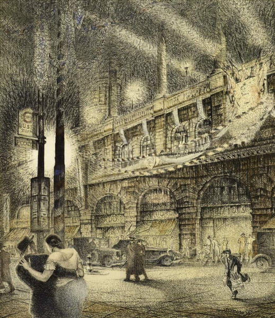 Detail of Coronation Evening, London 1937, 1937 by Jack Coburn Witherop